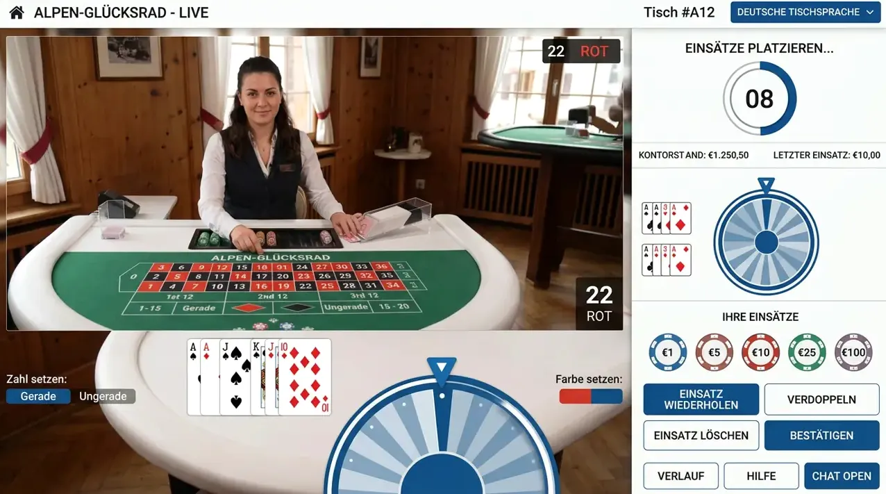 Live-Casino Tische — Infinity
